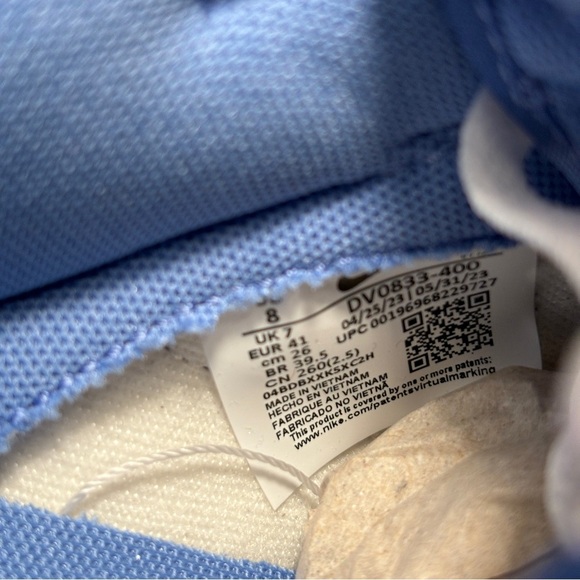 Nike Dunk Low Sneakers Shoes Polar Blue DV0833 400 8 Men / 8.5 Women NEW IN BOX - Picture 6 of 8